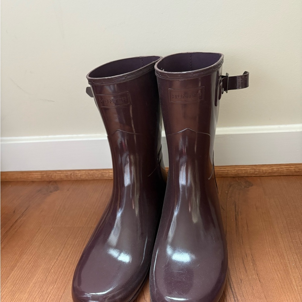 Hunter Dark Purple Women's Rain Boots
